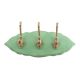 Green Golden Small Wall Wooden Iron Hooks